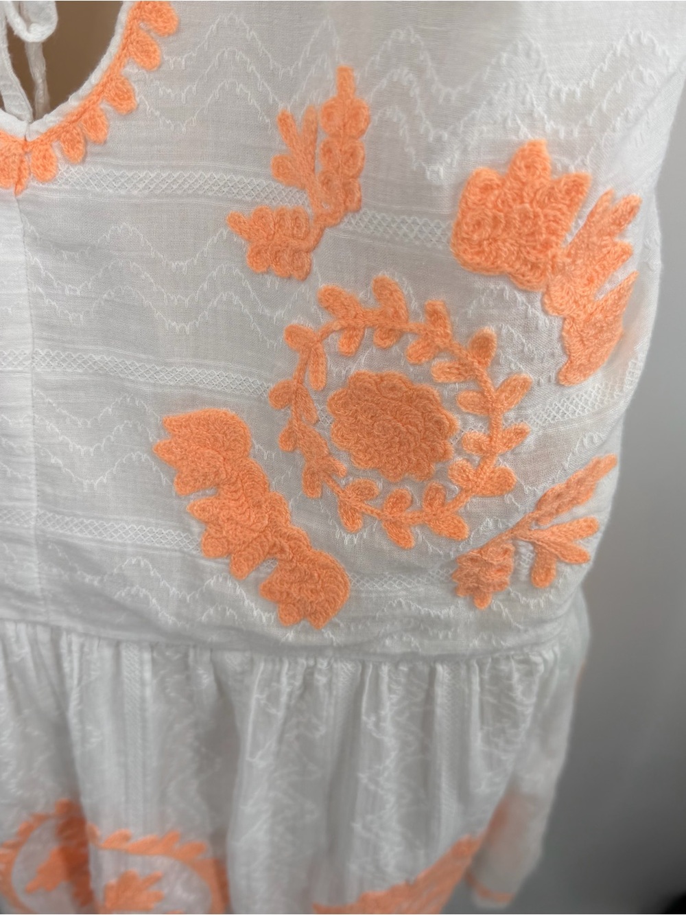 Urban Outfitters Embroidered Sleeveless White Boho Festival Dress - Picture 7 of 10